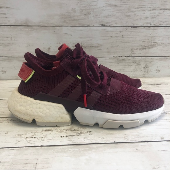Adidas POD-S 3.1 Boost Ultra Hi-Res Women’s Burgundy Sneakers Size 7 - Picture 2 of 13